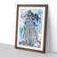 Burj Khalifa Skyscraper Dubai in Abstract - Picture Frame Painting Print-55681034-55681035