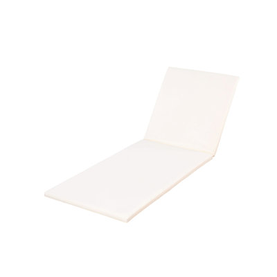 2" Thick Chaise Lounge Cushion - Waterproof Foldable 2-Section Design-For Poolside, Patio & Garden