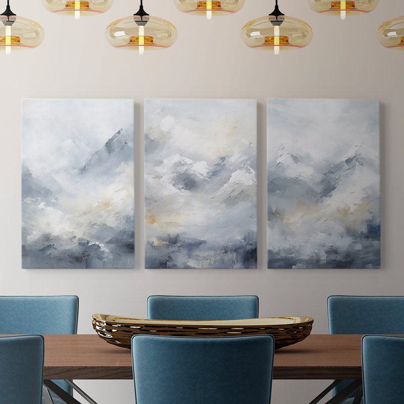 Lanscape Study Series LX - Ensemble de 3 toiles tendues avec châssis - Prêt à être accroché, H 12 po x l 8 po