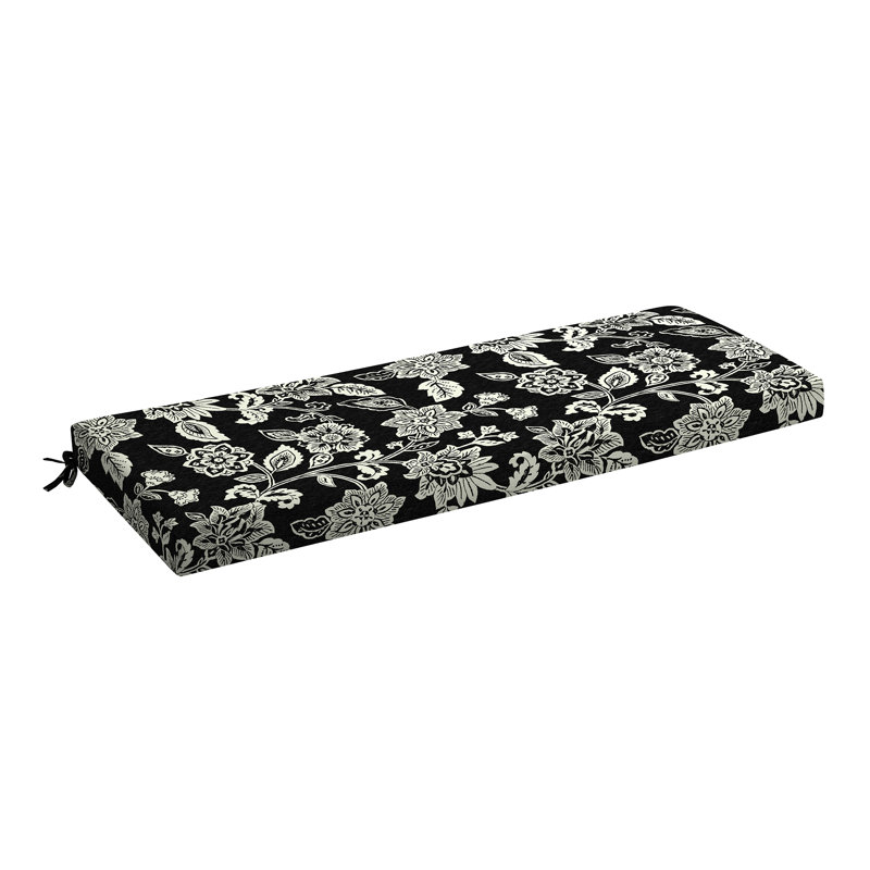 ARDEN Foam Outdoor Bench Cushion, 48 x 18, made with ProFoam, Ashland Black Jacobean