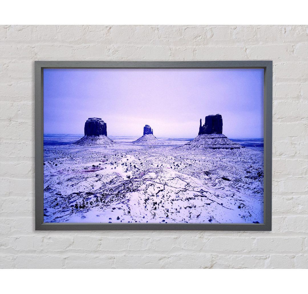 Winter Has Arrived At Monument Valley - Einzelbildrahmen Kunstdrucke auf Leinwand