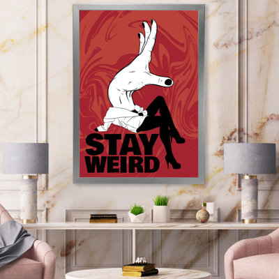 Stay Weird - Art textuel sur toile