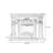 Nut-Brown Solid Wood Freestanding Fireplace