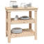 78.5cm W Solid Wood Top Workbench