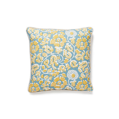 Folklore Linen Square Pillow Cover & Insert
