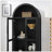 Modern Retro-Style Wooden Storage Cabinet With Adjustable Glass Partitions And High Arched Design For Multi-Functional Kitchen Use-1120119078