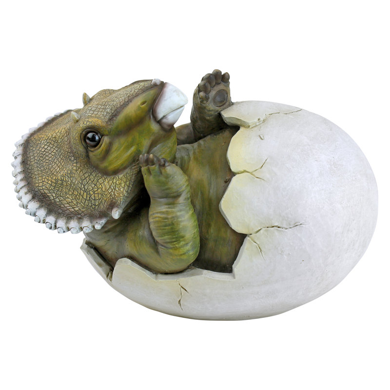 Statue pour oeuf baby tricératops dino