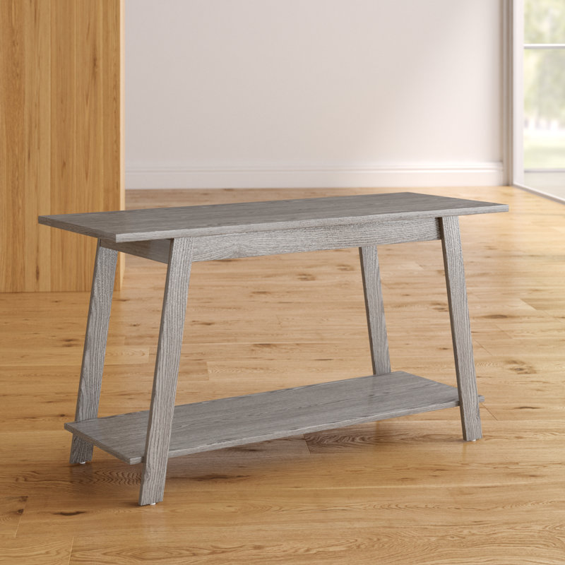 Console de 42 po avec tablettes de rangement, Gris