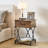 Kempst 17.7'' W Vintage Nightstand with Drawer and Storage Shelf, Set of 2 Metal Frame Bedside Table, Wooden End Table Set for Bedroom, Living Room, Small Space-992693633-942401306