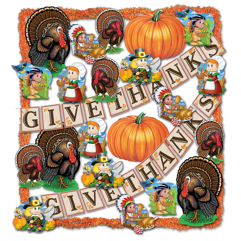 25 Piece Thanksgiving Decoration Kit