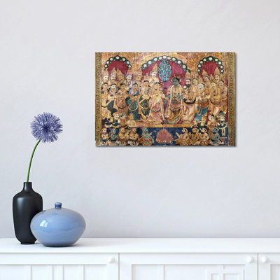 Hindu Wedding Ceremony - Wrapped Canvas Painting