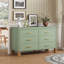 Commode double 6 tiroirs en vert sauge