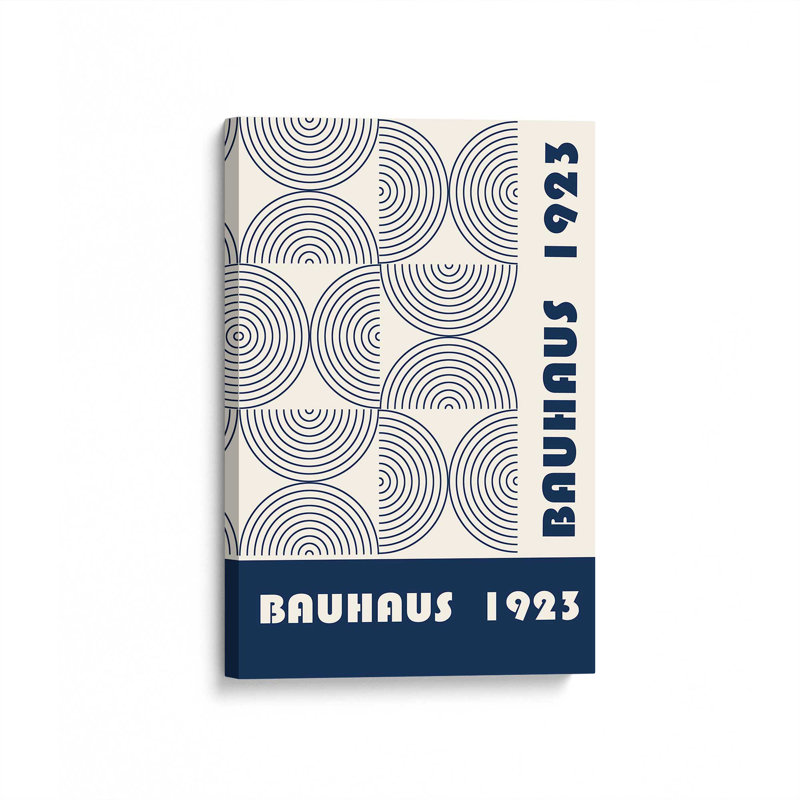 Bauhaus 1923, toile tendue bleu marine, Toile tendue, H 18 po x l 12 po x P 1,25 po