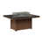 Hammered Top Black with Brazilian Walnut Base