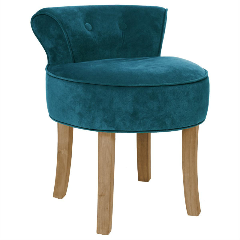 Solid + Manufactured Wood Accent Stool, Blue