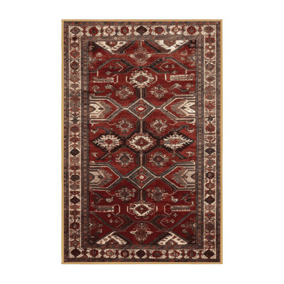 Machine Washable Persian Brown Area Rug
