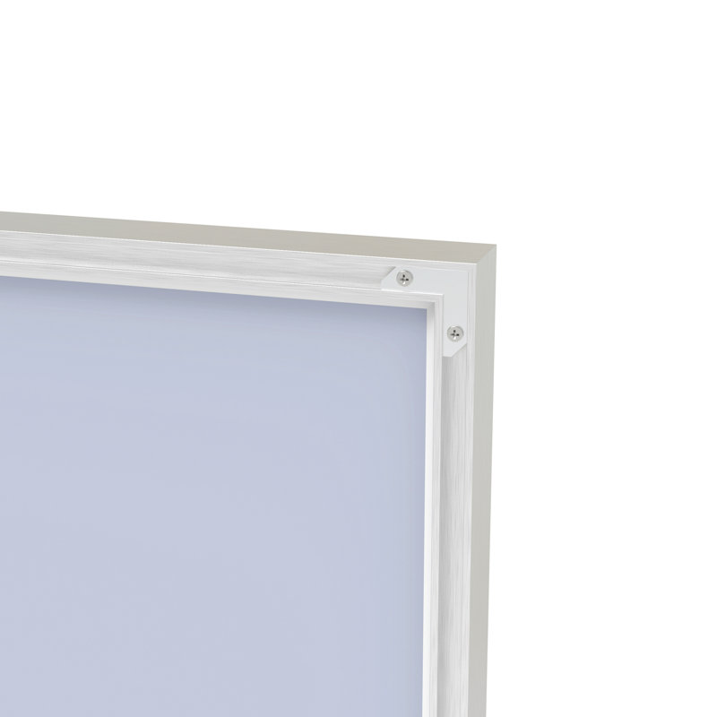 Miroir de salle de bain moderne avec cadre en aluminium, Argent argent
