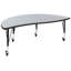 Ensemble de table d'activités pliable en stratifié ovale avec chaises 14 po Goddard-50458645-50458646