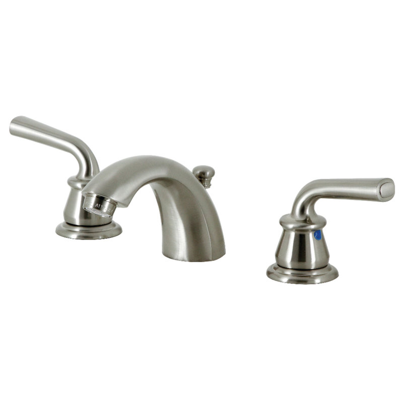 Robinet de salle de bain à large entraxe avec bonde, Bronze huilé
