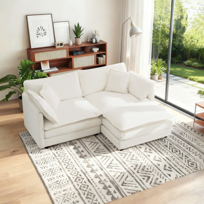Canapé-lit modulaire en forme de L avec 1 repose-pieds Comfy