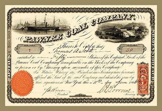« pawnee houillère company », impression