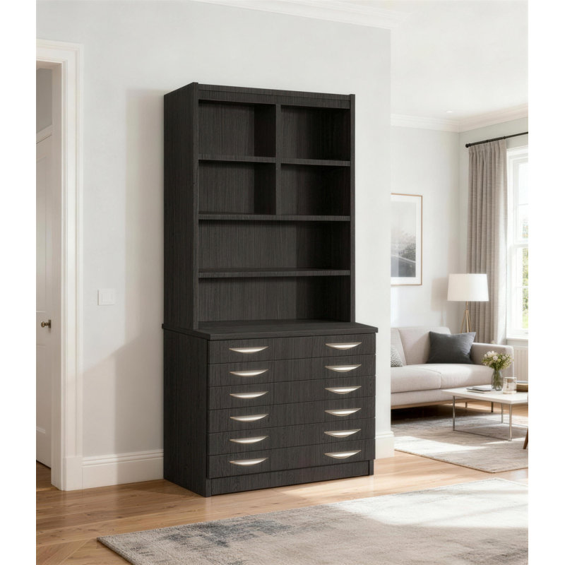 Brendalynn 4 -Drawer Storage Cabinet, Black Havana