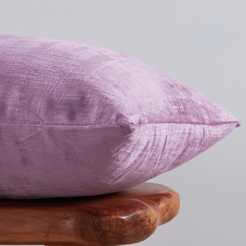 Housse de coussin rectangulaire en velours texturé, Ombres mauve