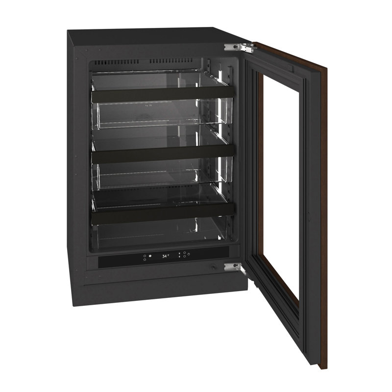U-Line 24"W. Seamless 5.1 Cu.Ft. Compact Refrigerator - Panel Ready, Panel Ready Glass Frame