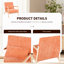 Fauteuil orange de style moderne du milieu du siècle, structure en bois d'hévéa, coussin lombaire amovible, idéal pour le salon, la chambre ou le bureau - Confortable et facile à monter