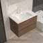 Meuble-lavabo flottant 24 po avec lavabo, tiroir en céramique, contreplaqué, brun-432908105-432908107