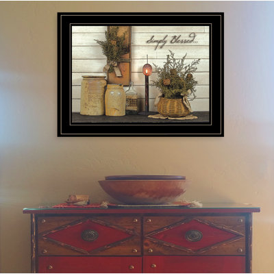 "Simply Blessed", décoration murale encadrée pour le salon, la chambre à coucher et la maison de campagne par Susan Boyer