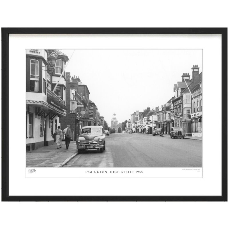 Lymington, High Street 1955 by Francis Frith - Single Picture Frame Print, 60cm H x 80cm W x 2.3cm D