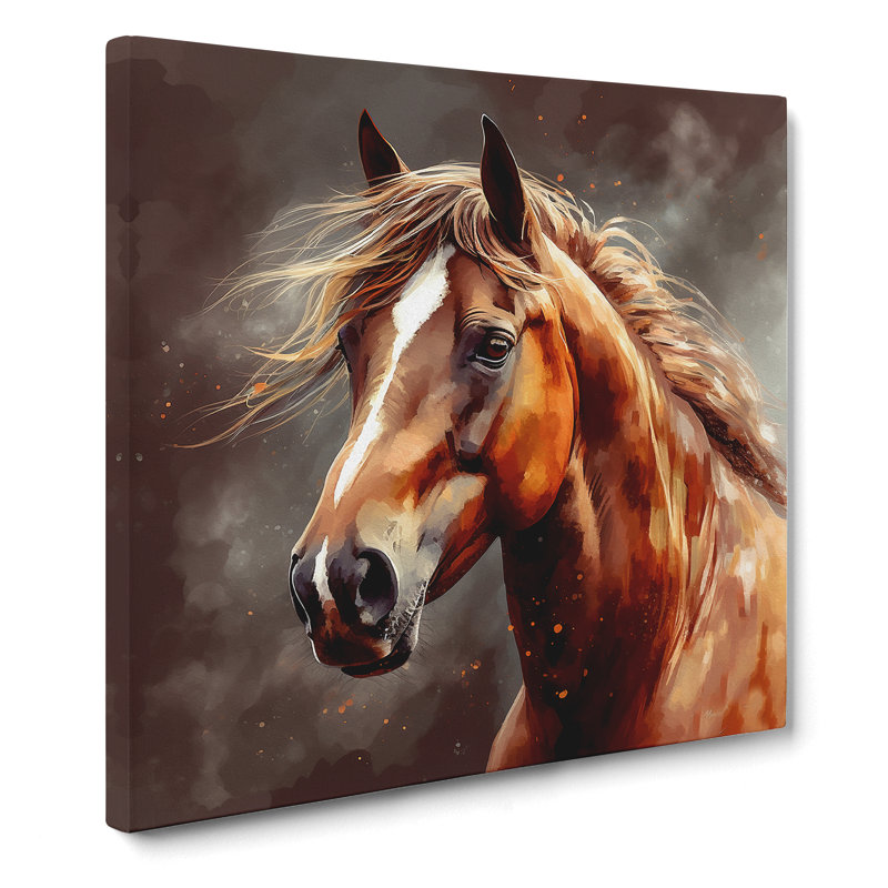 Horse Digital No.1 - Wrapped Canvas, 50cm H x 50cm W x 3cm D