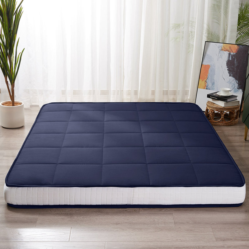 Antranigian 6" Thick Japanese Futon Mattress, Queen, Navy