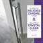 Stellar Series 76 po X 45-48 po. Porte de douche coulissante sans cadre en chrome poli avec base de douche en alcôve-119633250