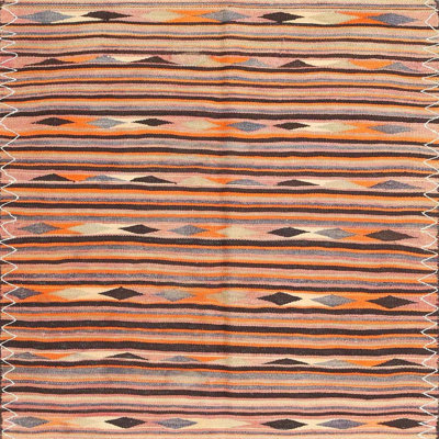 Tapis rose/orange/bleu contemporaine
