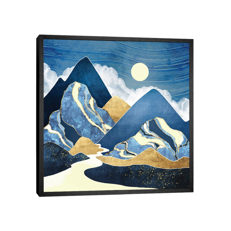 Moon River - Print on Canvas, Black Framed, 45.72 cm H x 45.72 cm W
