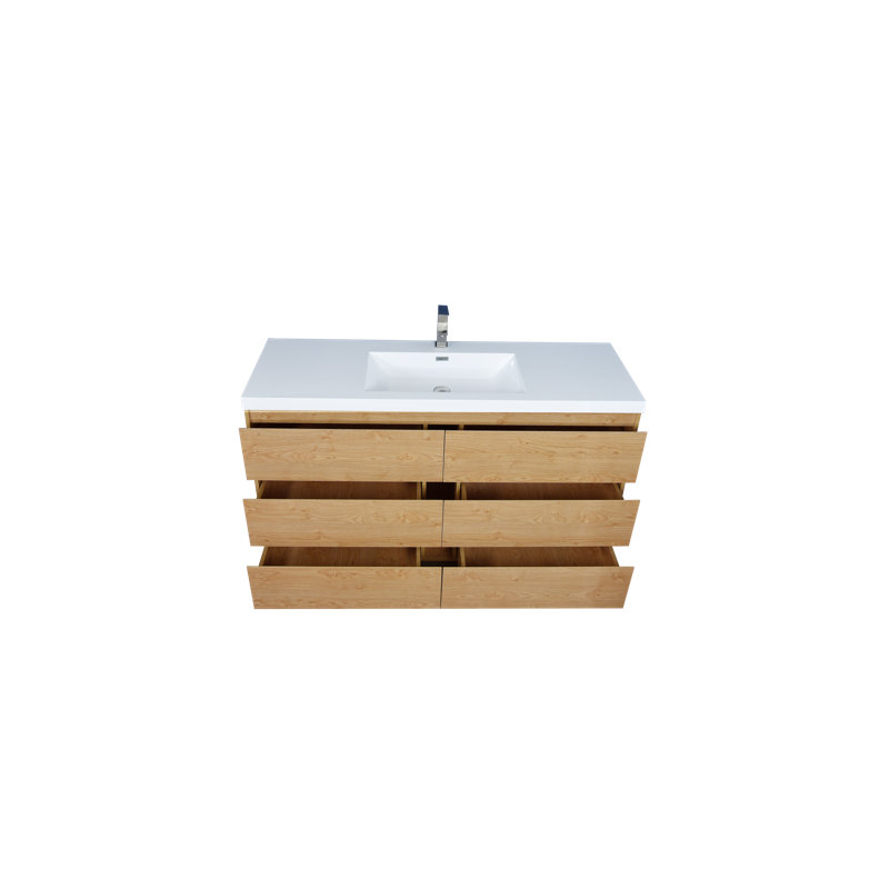 Hargrave 58.5 " Single Bathroom Vanity Base, English Oak