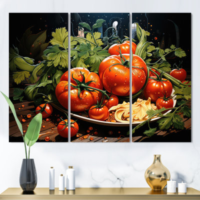 " Vegetable Red Tomato " 3 - Pieces