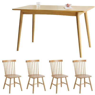 Ensemble de table de salle à manger en bois massif
