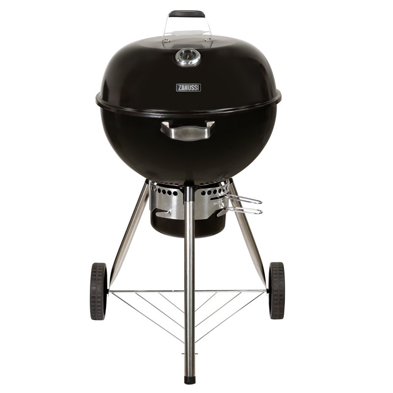Zanussi ZCKTBBQ22-C Premium Kettle Charcoal BBQ with Cover in Black 