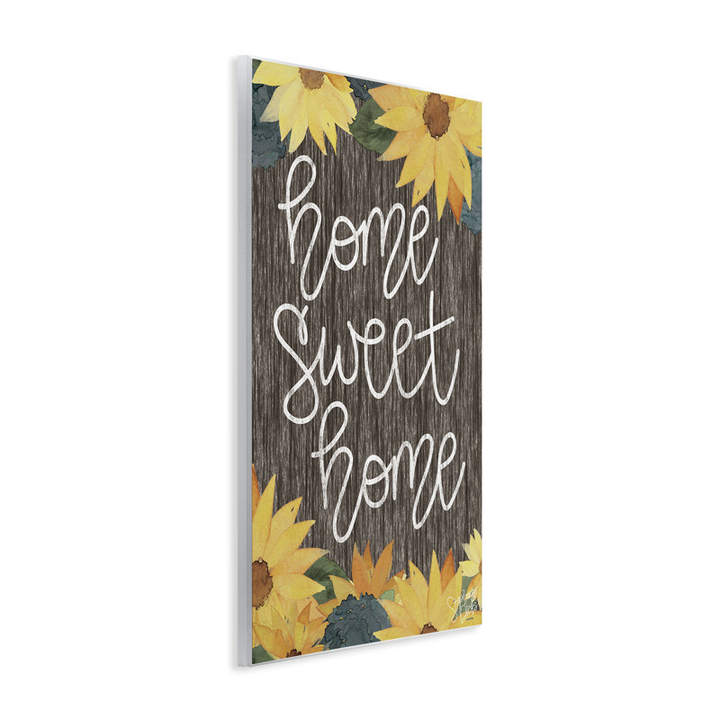 Art floral sur plaque, "Welcome phrase" par Stephanie Dicks, H 15 po x l 10 po