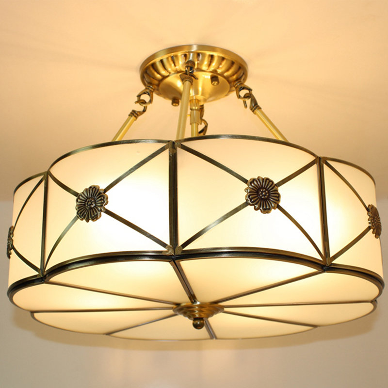 Naperville 4 - Light 18'' Unique/Statement Drum Flush Mount