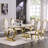 Irmina White and Gold Dining Table