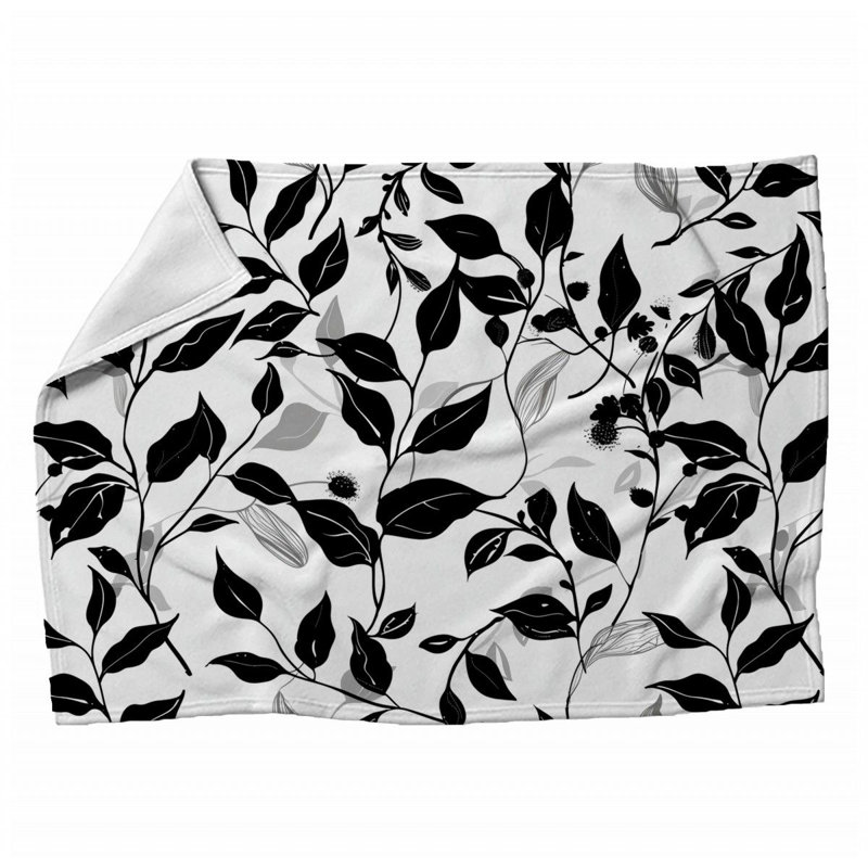 Jeté en peluche floral tendance, 60 po x 80 po