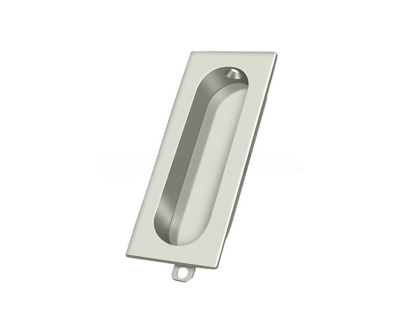 Deltana FP222U14 Flush Pull, Rectangle, 3-1/8" x 1-3/8" x 1/2" in Polished Nickel, Polished Nickel