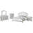 AURELIA SILVER NIGHTSTAND WITH LED