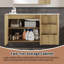 Meuble-lavabo flottant avec lavabo et armoire à pharmacie avec lumière DEL-1387967724-1387967725