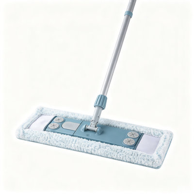 Dust Mop For Floor Cleaning,magnetic Floor Flat Mop With 2 Washable Pads -extendable 64‘’ Iron Handle For Hardwood Tile Marble Laminate Floors,blue&gray