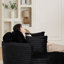 Canapé-lit simple en velours côtelé de 50 po L, sans assemblage requis, fauteuil-lit moderne moelleux pour le salon, la chambre à coucher, le salon et la salle de projection (pas une chaise pivotante)-1840203635